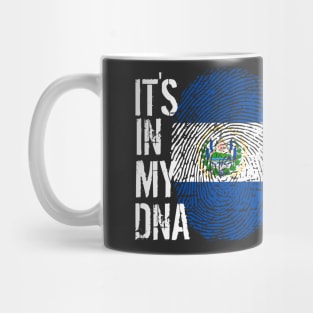 El Salvador Flag Fingerprint My Story DNA Salvadorian Mug